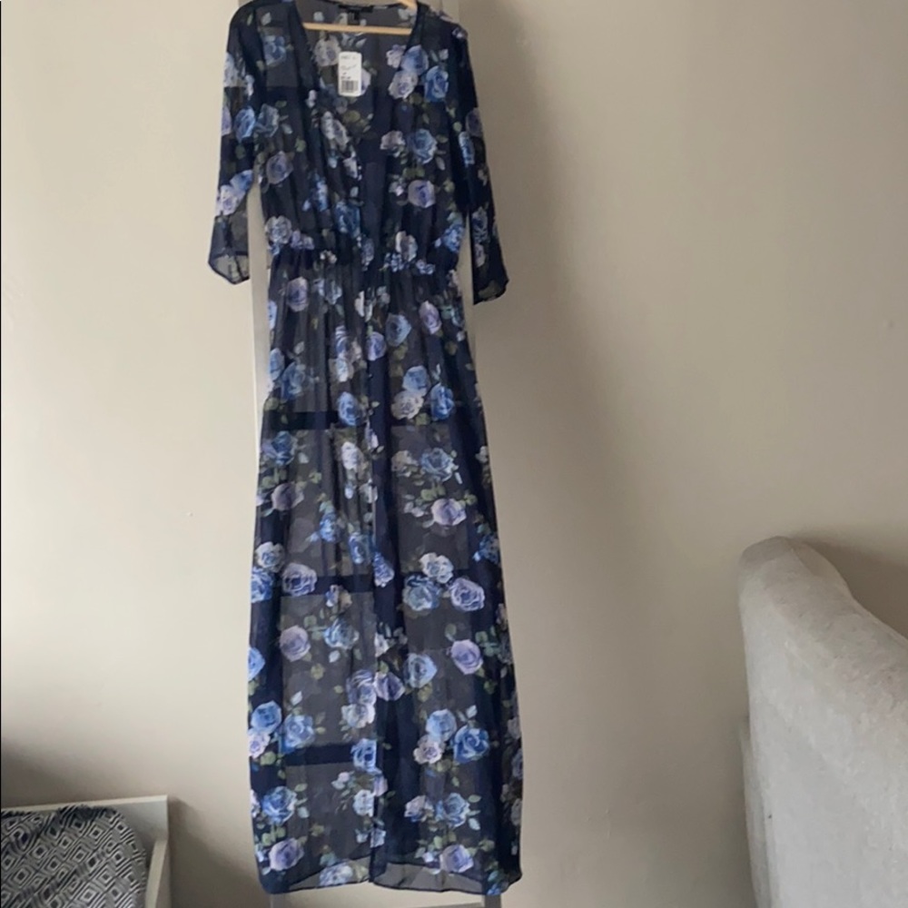Forever 21 sheer floral maxi dress